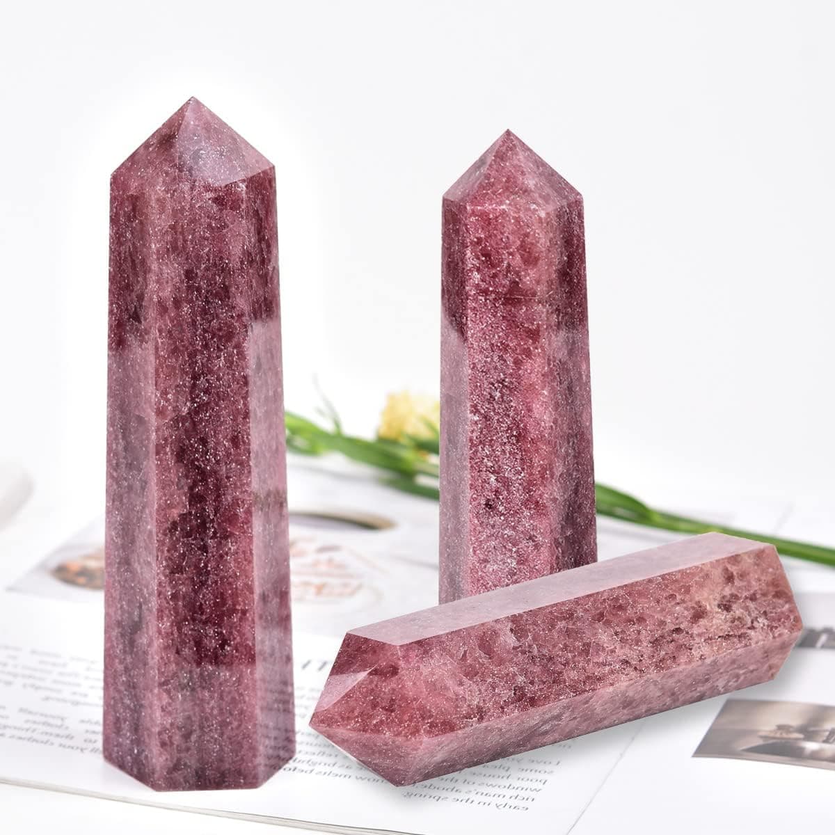 Strawberry Quartz Crystal Tower